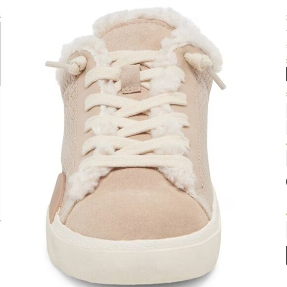 NEW  DOLCE VITA Leather Zantel Sneakers in dune for women 2510 3t7 - Picture 5 of 7